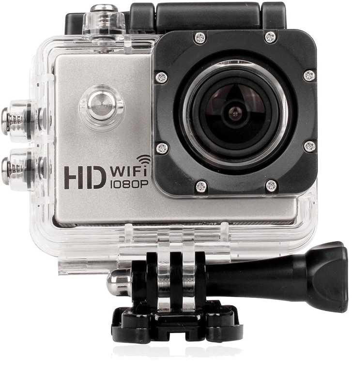 Caméra Wifi Sport Embarquée Plongée Caisson Caméscope Full HD 1080P Argent 4 Go Plastique YONIS