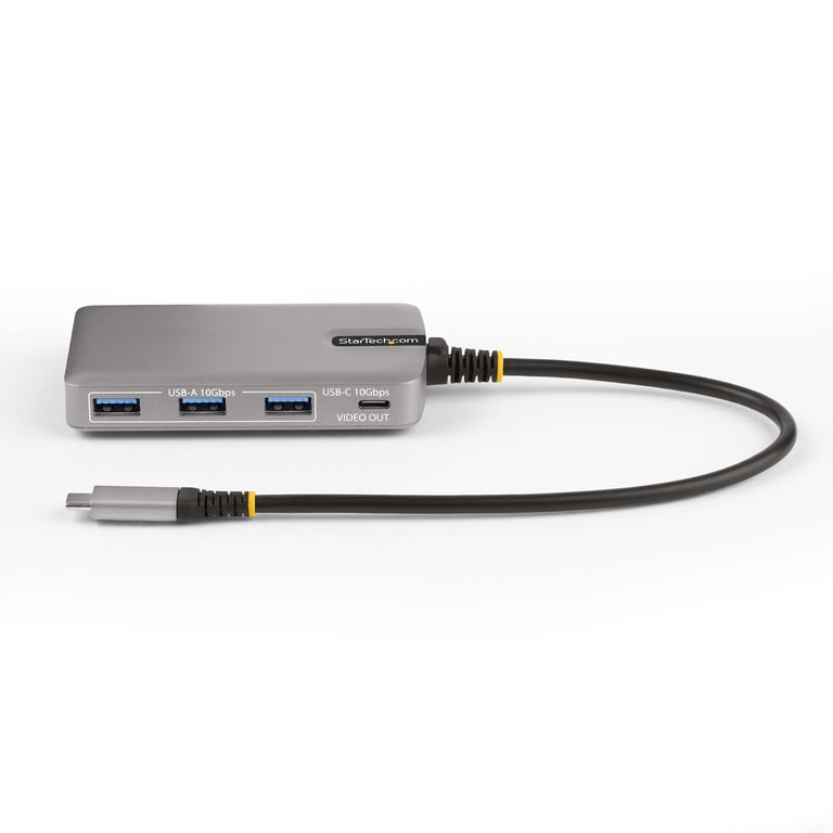 StarTech.com Hub USB C à 4 Ports avec Sortie Vidéo USB C DP Alt Mode 4K 60Hz 3X USB A 1x USB Type C Power Delivery Pass Through USB 3.2 10Gbps Câble 30cm Hub Portable HB31C3A1CDPPD3 - vue 9