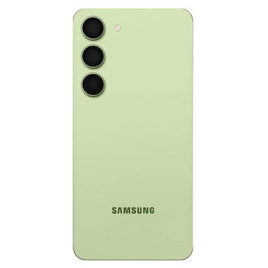 Finestrino posteriore per Samsung Galaxy S23 con obiettivo fotocamera originale verde lime