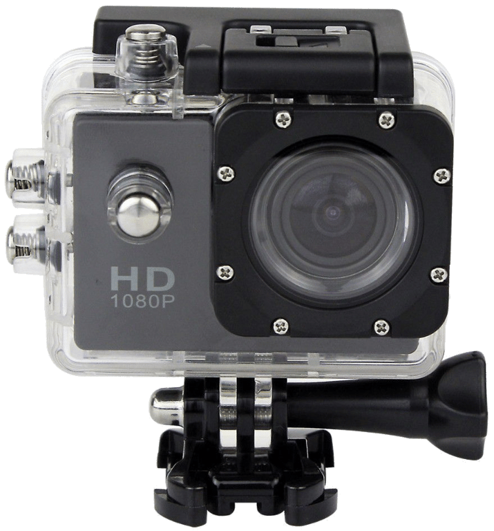 Caméra Sport Étanche 30M Caméra Action Grand Angle Photo Vidéo HD 1080P Noir 4Go Plastique YONIS