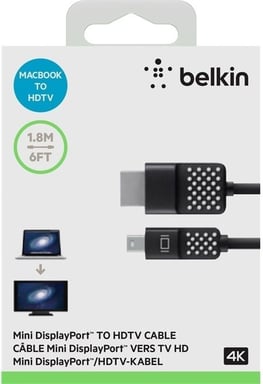 Belkin Mini DisplayPort to HDTV Cable 1,8 m HDMI Noir