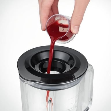 SEVERIN SM3734 Batidora, recipiente de cristal d1L extraíble, 2 velocidades + función de pulso, 22 000 rpm, cable de alimentación, acero inoxidable / Negro