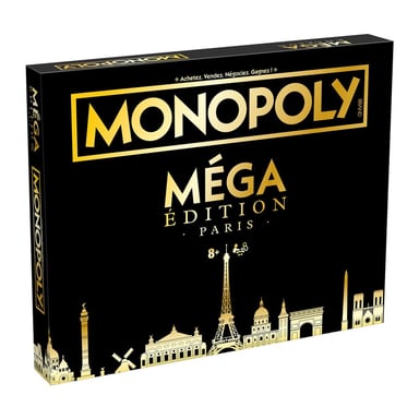 Jeu de société Winning Moves Monopoly Méga Paris Édition Méga Noir et Or