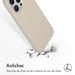 Accezz Coque Liquid Silicone pour Apple iPhone 15 Pro Max - Stone