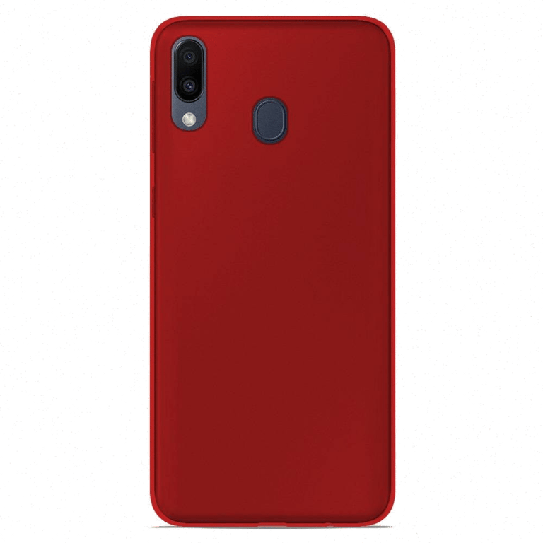 Coque silicone unie compatible Givré Rouge Samsung Galaxy M20
