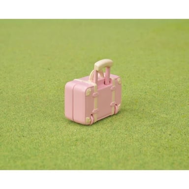 Figurine miniature - Maman Lapin neige et sa valise de weekend -