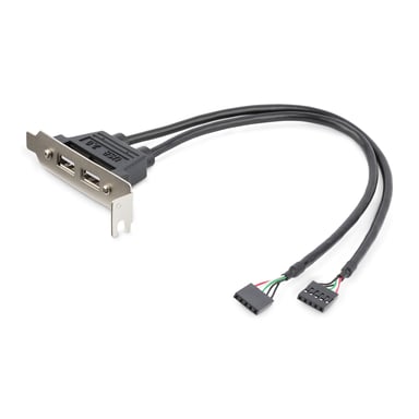 StarTech.com Cabezal Bracket Perfil Bajo de 2 puertos USB 2.0 con conexión a Placa Base 2x IDC5 - Low Profile