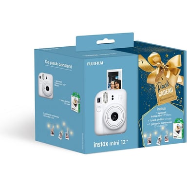 Fujifilm appareil_photo_instantane__instax_mini_12_blanc_pack_noel