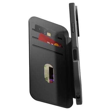 CYGNETT Funda tipo cartera para iPhone Air de cuero MagSafe MagWallet antichoque Negro