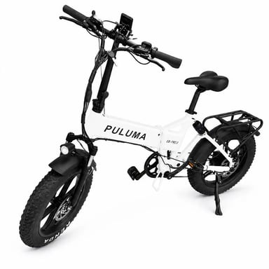 Bicicleta Eléctrico PULUMA EB FM-2.0 | Motor 500W | Batería 48V15Ah | Neumáticos de 20 Pulgadas | Velocidad Máx 25 km/h | Autonomía 45 km | Blanco