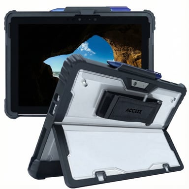 Accezz Coque Rugged avec support pour Microsoft Surface Go / Go 2 / Go 3 / Go 4 - Noir