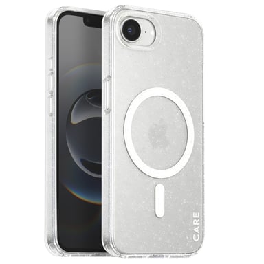 Panzer Glass Funda MagSafe para iPhone 16e Diseño con Brillos Antigolpes Star Lit Transparente