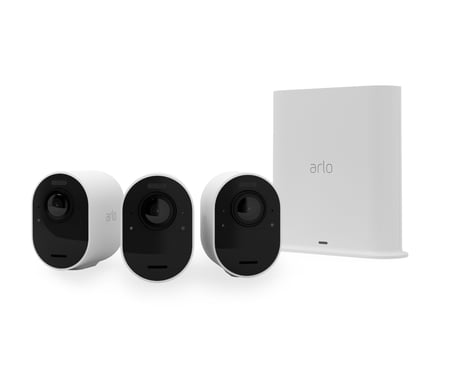 Arlo Ultra 2 Caméra de Surveillance extérieure, pack de 3 blanc