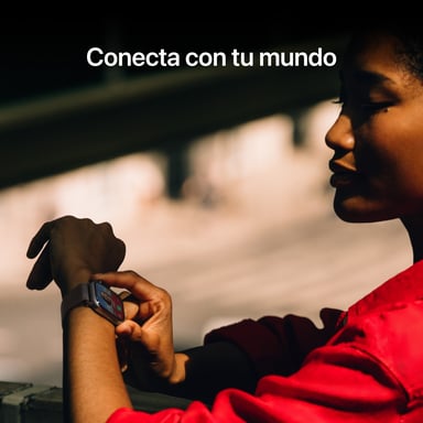 Watch Series 11 (2025) GPS + Cellular, caja de titanio color pizarra de 42 mm con correa milanesa, color negro