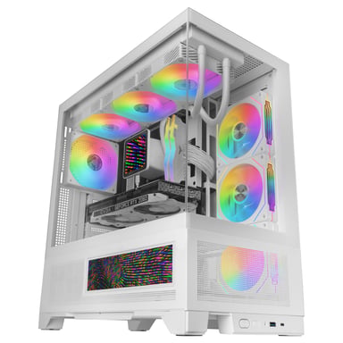 Mars Gaming MCLCDXW unité centrale Midi Tower Blanc