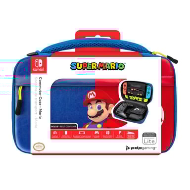 PDP Commuter: Power Pose Mario Funda protectora rígida Nintendo Azul, Rojo