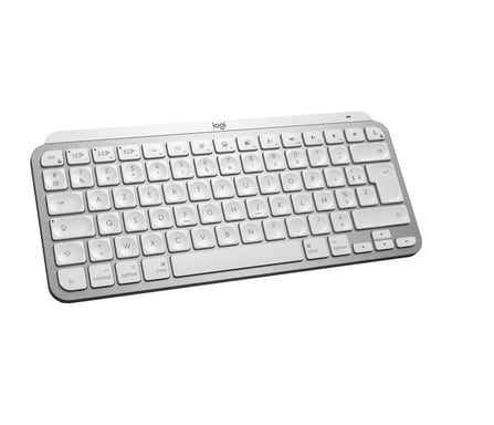 Logitech MX Keys Mini per Mac Tastiera illuminata senza fili minimalista Tastiera QWERTY Bluetooth Grigio Francese