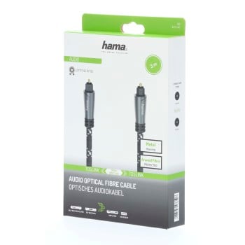 Hama 00205140 câble audio 3 m Toslink Noir, Gris