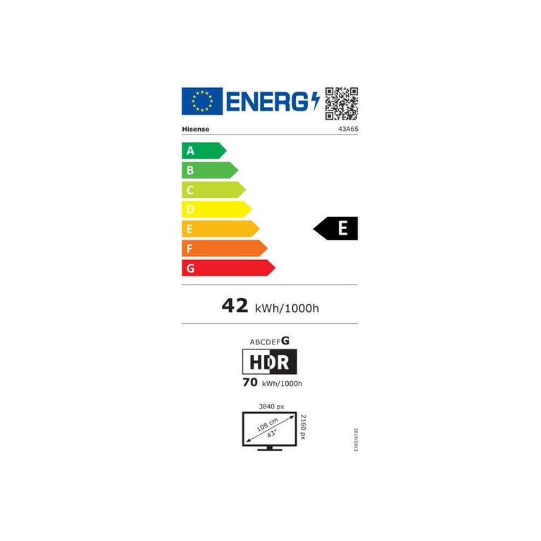Hisense 43A6S 43 4K Ultra HD Smart TV Wifi - vue 6