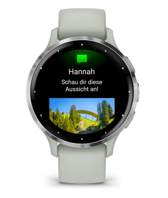 Garmin Venu 3S 3,05 cm (1.2 ) AMOLED 41 mm Numérique 390 x 390 pixels Écran tactile Gris, Argent Wifi GPS (satellite) - Neuf