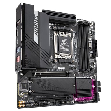 GIGABYTE B650M AORUS ELITE Carte mère - Compatible avec les processeurs AMD Ryzen 9000, VRM 12+2+2 phases, jusqu'à 8000 MHz DDR5, 1xPCIe 5.0 + 1xPCIe 4.0 M.2, LAN 2.5GbE, USB 3.2 Gen 2x2