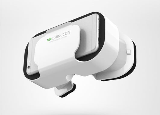 Casque VR 5.0 pour Smartphone Lunette Realite Virtuelle Jeux 3D Reglable (BLANC)