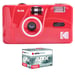 KODAK - Appareil Photo Rechargeable KODAK M38-35mm, Objectif Haute Qualité, Flash Intégré, Pile AA - Rouge