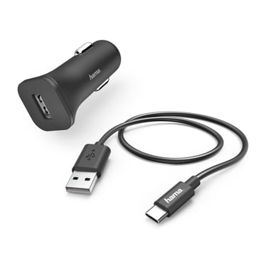 Kit charge allume cigare, USB-C, 12 W, noir
