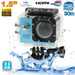 Camera Embarquée Sport Caisson Étanche Waterproof 12 Mp Full HD 1080P Bleu 32Go YONIS