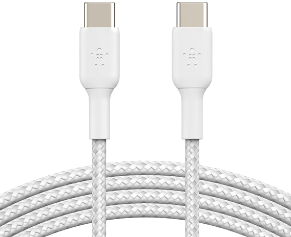 Câble Tressé USB-C vers USB-C BOOST?CHARGE? (1m), Blanc