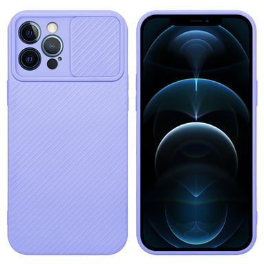 Coque pour Apple iPhone 12 PRO MAX en Bonbon Lilas Housse de protection Étui en silicone TPU flexible et avec protection pour appareil photo