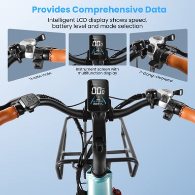 Vélo électrique KAISDA K601, moteur sans balais 250W, batterie lithium 36V16AH, pneus de 26 pouces, parfait pour les trajets quotidiens en ville et les balades de loisirs.
