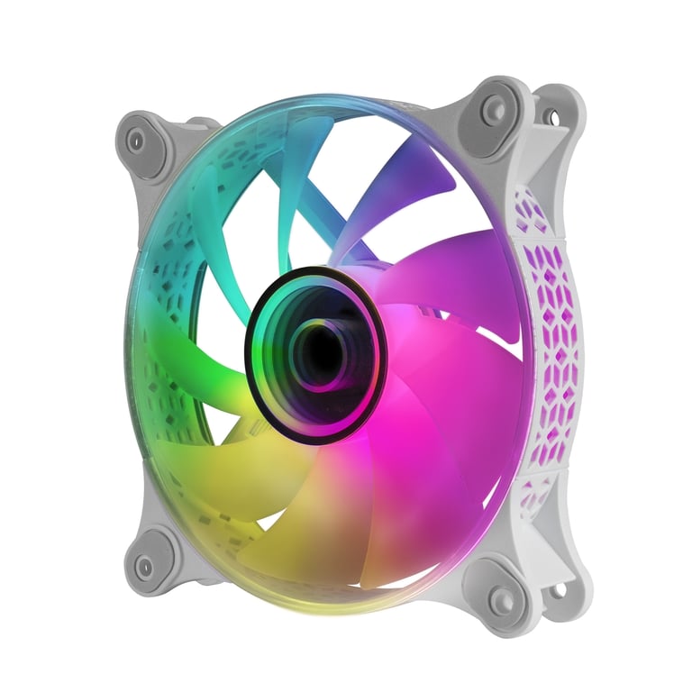 Mars Gaming MF3DW système de refroidissement d'ordinateur Boitier PC Ventilateur 12 cm Blanc 1 pièce(s) - Neuf
