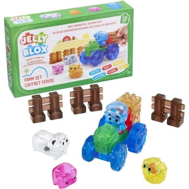 Coffret ferme - Jeu de construction - JELLY BLOX - Briques souples et flexibles - Des 2 ans - Neuf