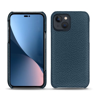 Apple iPhone 14 Plus Funda de piel - Tapa trasera - Azul - Piel granulada