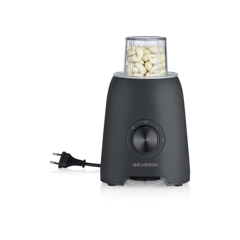 Mixeur SEVERIN SM3724 Pro 600 W 1,5 L Tritan smoothies et préparation chaude/froide Noir avec accessoire moulin - Neuf