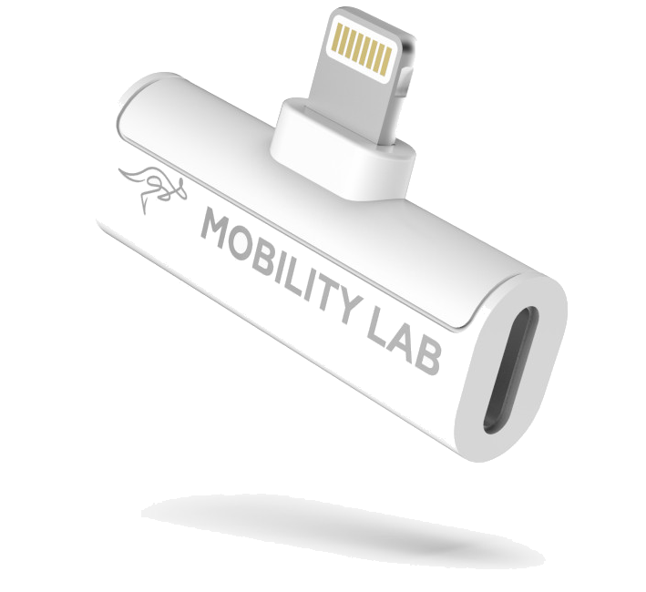 MOBILITY LAB - Adaptateur Double Lightning Splitter Musique et Charge Simultanées