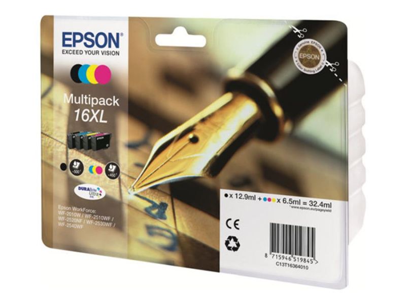 Cartouche d'encre EPSON T1636 Quad Pack 4 couleurs C13T16364012 Neuf - vue 1