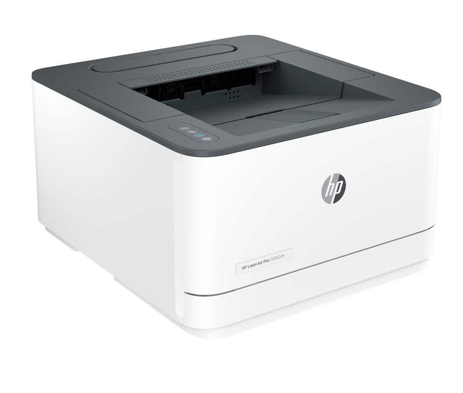 HP LaserJet Pro 3002dn et Imprimante Ethernet uniquement Recto verso - vue 3