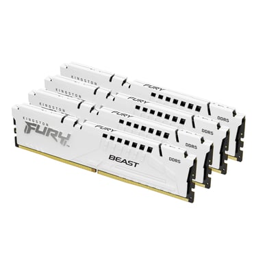 Kingston Technology FURY Beast 64GB 6000MT/s DDR5 CL40 DIMM (Kit de 4) White XMP