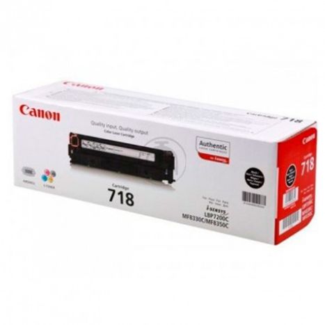 Toner noir d'origine Canon 718 - 2662B002Aa [Pag-3400] - Neuf
