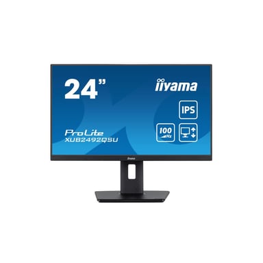 Display IIYAMA 23,8'' nero IPS 16:9 0,5ms WQHD 2560x1440 300 cd/m2 100Hz 1xHDMI 1xDisplayPort 3xUSB HUB (3.2) Altoparlanti 15 cm Supporto superiore regolabile Perno