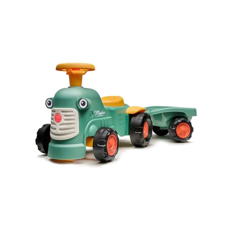 Porteur tracteur FALK Maurice remorque volant directionnel jolies couleurs - Neuf
