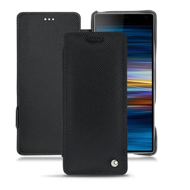Housse cuir Sony Xperia 10 Plus -  - Noir - Cuir saffiano