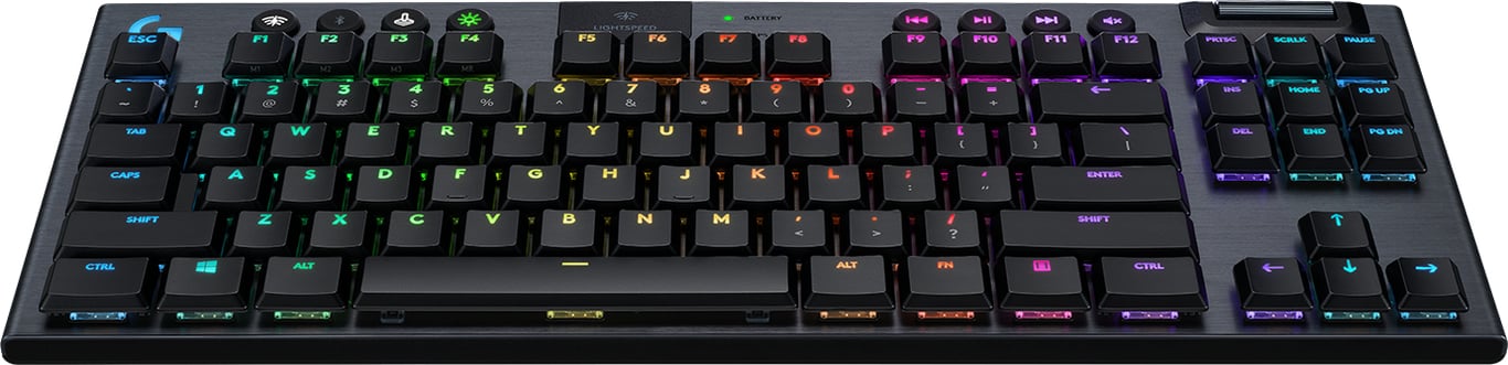 Logitech G G915 TKL Tenkeyless LIGHTSPEED Wireless RGB Mechanical Gaming Keyboard - GL Clicky clavier USB AZERTY Français Charbon