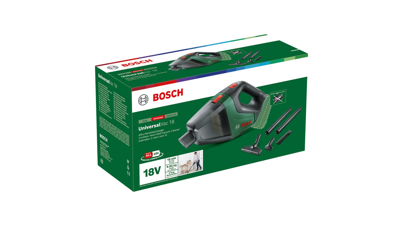 Bosch UniversalVac 18 Aspirateur Aspirateur à main sans sac sans fil sans batterie sans chargeur - vue 4