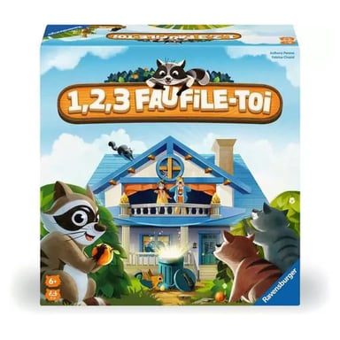 1 2 3 Faufile-toi ! - Jeu de société amusant avec des ratons laveurs