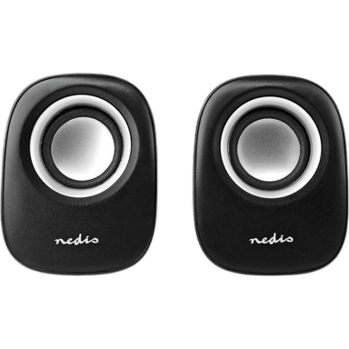 Nedis Altavoces Design Élégant Noir Argent Son Clair et Raffiné - vue 2