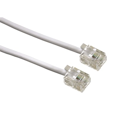 Câble modulaire, connecteurs mâles 6p4c, 10m, Blanc