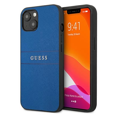 Funda Guess para iPhone 13 mini 5.4'' azul Saffiano Correa